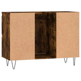 Bathroom Cabinet Smoked Oak 80x33x60 cm Engineered Wood 831657