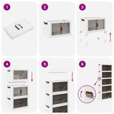 Stackable Storage Box with Wheels 5-Tier 75 L 64x40x179 cm 4012374