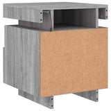Bedside Cabinet with LED Lights Grey Sonoma 40x39x48.5 cm 836794