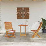 Folding Bistro Set Folding 3 pcs Brown Solid Acacia Wood 3375688