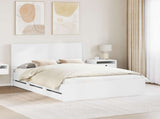 Bed Frame with Storage and Headboard White 160 x 200 cm 3413929