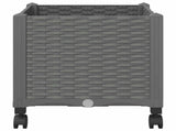 Garden Planter with Wheels Light Grey 40 x 40 x 48 cm PP 3422912