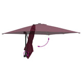 Garden Parasol Bordeaux Red 248.5 x 247.5 x 160 cm 42003255