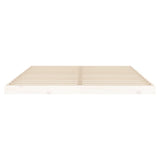 Bed Frame without Mattress White 160x200 cm Solid Wood Pine 823435