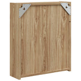 Bathroom Mirror Cabinet with LED Light Oak 45x13x52 cm 357968
