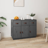Sideboard Grey 100x40x75 cm Solid Wood Pine 820149