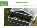 Wooden Chicken Coop with Nesting Box, Openable Roof, for 4-8 Chickens, White T3398P425332