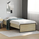 Bed Frame without Mattress Sonoma Oak 75x190 cm Small Single 845252