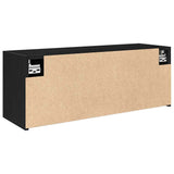 Bathroom Wall Cabinet Black 80x25x30 cm Engineered Wood 860077