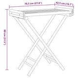 Folding Tray Table 70.5x42.5x80 cm Bamboo 366454