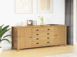 Sideboard HILL Honey Brown 154 x 40 x 80 cm Solid Pine Wood 42025035