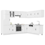 14 Piece Kitchen Cabinet Set "Lucca" Gloss White Engineered Wood 3314983