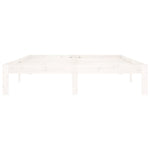 Bed Frame without Mattress White Solid Wood Pine 140x200cm 810366