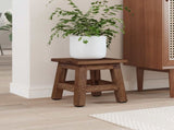 Stool Natural 26 x 26 x 26 cm Mahogany Wood 42012393