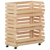 Vegetable Trolley 77x30x80 cm Solid Pinewood 327327