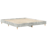 Bed Frame No Mattress Concrete Grey 200x200 cm Engineered Wood 3328702