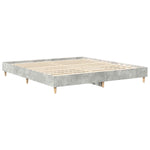 Bed Frame No Mattress Concrete Grey 200x200 cm Engineered Wood 3328702