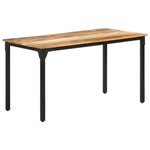 ZNTS Dining Table 140x70x76 cm Rough Mango Wood 321973