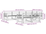 Outdoor Sofa Set 7 pcs White Solid Acacia Wood 3387778