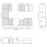 8 Piece Kitchen Cabinet Set Lucca Concrete Grey Engineered Wood 3314805