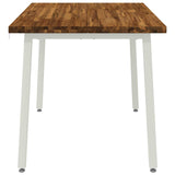 120 x 70 x 75 cm Solid Acacia Wood Natural and White 937597