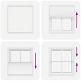 Pleated Blind White 120x100 cm Fabric Width 119.4 cm Polyester 4015487