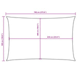 Sunshade Sail Oxford Fabric Rectangular 5x7 m White 135275