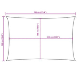 Sunshade Sail Oxford Fabric Rectangular 5x7 m White 135275