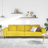Living Room Couch Yellow 250 x 77 x 76 cm 3335097