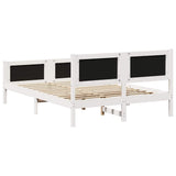 Bed Frame with Headboard Light Grey 140 x 190 cm Fabric 878338