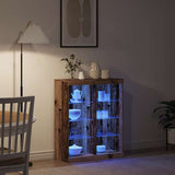 LED Sideboard Old Wood 81 x 37 x 100 cm Engineered Wood 863048