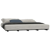 Bed Frame without Mattress Black 160x200 cm Solid Wood Pine 824582