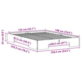 Bed Frame Brown 135 x 190 cm 873037