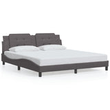 Bed Frame without Mattress "Zadar" Grey 180x200 cm Super King Faux Leather 3208201
