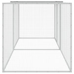 Chicken Cage with Roof Light Grey 203x98x90 cm Galvanised Steel 3189044
