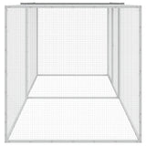 Chicken Cage with Roof Light Grey 203x98x90 cm Galvanised Steel 3189044