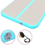 Inflatable Gymnastics Mat with Pump 500x100x10 cm PVC Green 91920