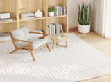 Area Rugs Square SIROLO Cream 120 x 120 cm Polyester 42022733