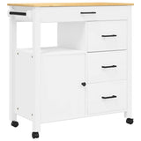 Kitchen Trolley MONZA 84x40x88.5 cm Solid Wood Pine 376111