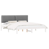 Bed Frame with Upholstered Headboard Light Grey 180 x 200 cm 877823