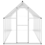 ZNTS Greenhouse with Base Frame Silver 445x169x195 cm Aluminium 3266332