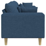 Fabric Sofa with Cushion Blue 208 cm Fabric 3335150