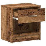 Bedside Cabinets 2 pcs with Drawer Old Wood 39x28x41 cm 858764