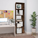 Book Cabinet Smoked Oak 45x24x160 cm Engineered Wood 826375