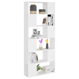 Book Cabinet Room Divider White 80x24x186 cm Engineered Wood 809152