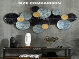 3D Metal Wall Art Modern Circle Hanging Wall Sculptures Home Decor for Living Room Bedroom Dining T3398P344466