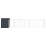 Dog House with Run Anthracite 165x863x181 cm Galvanised Steel 3189101