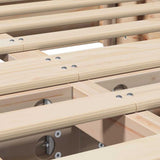 Bed Frame Brown 135 x 190 cm Solid Pine Wood 3385724