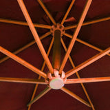 Hanging Garden Parasol with Pole Terracotta 3.5x2.9 m Solid Fir Wood 313771