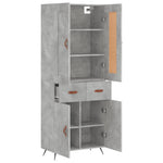 Highboard Concrete Grey 69.5x34x180 cm Engineered Wood 3199853